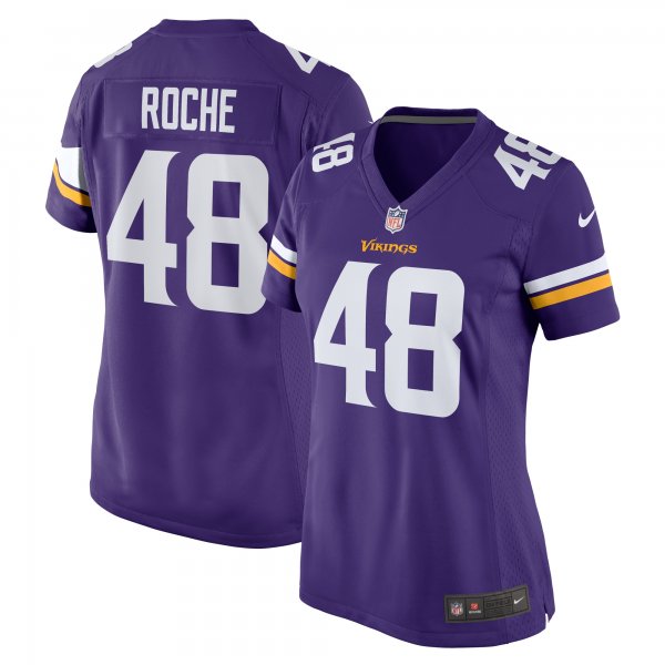 Women's Minnesota Vikings Quincy Roche Nike  Purple Team Game Jersey