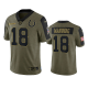 Indianapolis Colts Peyton Manning Olive 2021 Salute To Service Men's Limited NFL Jersey