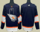 Men's Edmonton Oilers Blank Navy 2022 Reverse Retro NHL Jersey