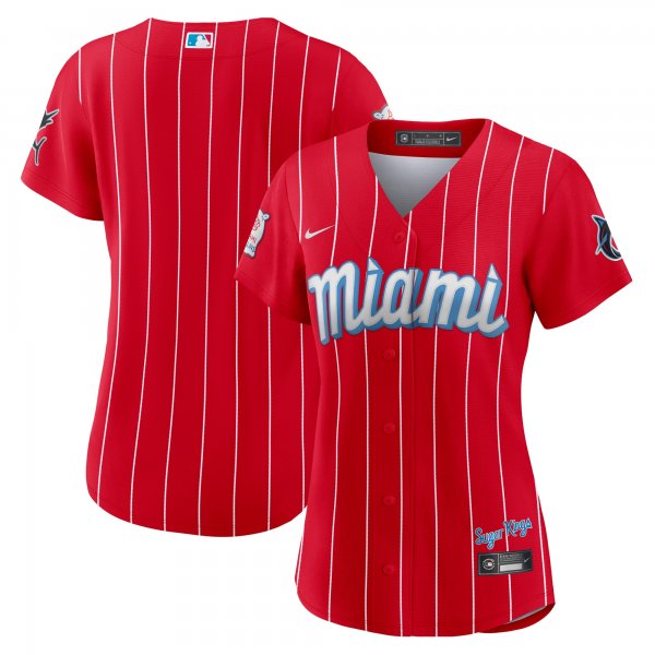 Women's Miami Marlins Nike Red City Connect Replica Jersey