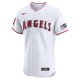 Men's Los Angeles Angels Nike White Home Elite Patch Jersey