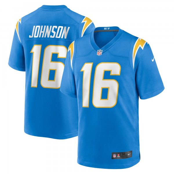 Men's Los Angeles Chargers Tyler Johnson Nike  Powder Blue Team Game Jersey