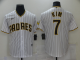 Men's San Diego Padres #7 Ha-Seong Kim White Stitched MLB Cool Base Nike Jersey