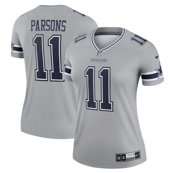 Women's Dallas Cowboys Micah Parsons Nike Silver Inverted Legend Jersey