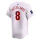 Men's Philadelphia Phillies Nick Castellanos Nike White 2024 MLB World Tour London Series Home Limited Player Jersey