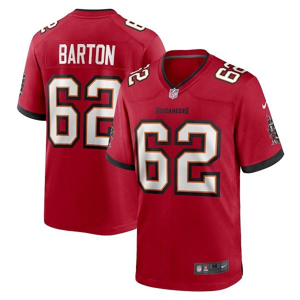 Men's Tampa Bay Buccaneers #62 Graham Barton Pick Nike Red 2024 NFL Draft First Round Pick Player Limited Jersey