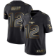 Men's Nike New England Patriots #12 Tom Brady Black Gold Vapor Untouchable Limited NFL Jersey