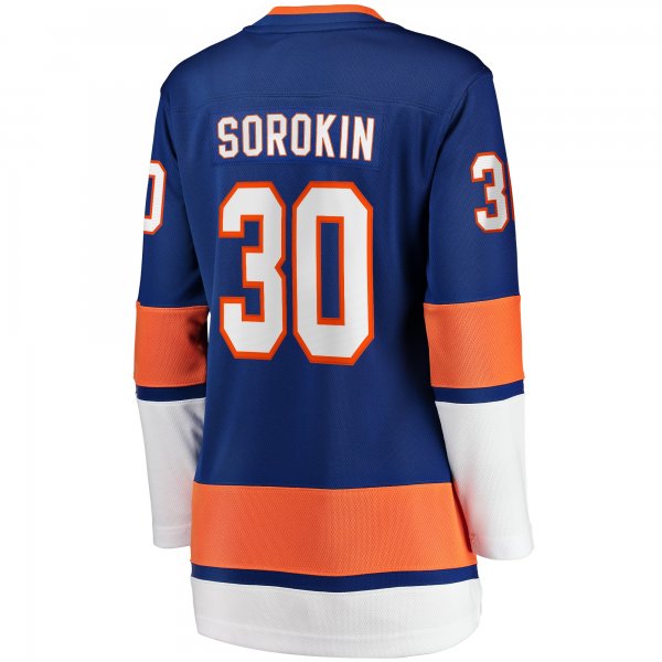 Women's New York Islanders Ilya Sorokin Fanatics Royal Home Breakaway Player Jersey