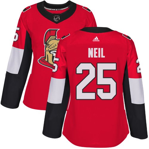 Women's Adidas Ottawa Senators #25 Chris Neil Red HomeStitched NHL Jersey