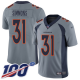 Denver Broncos #31 Justin Simmons Gray Men's Stitched NFL Limited Inverted Legend 100th Season Jersey