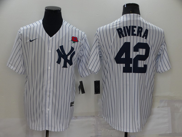 Men's Nike New York Yankees #42 Mariano Rivera White Cool Base MLB Stitched Jersey