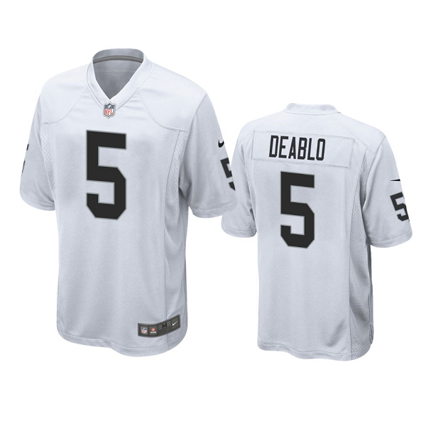 Men's Nike NFL Las Vegas Raiders Divine Deablo #5 White Limited Jersey