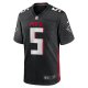 Men's Atlanta Falcons Drake London Nike Black Player Game Jersey