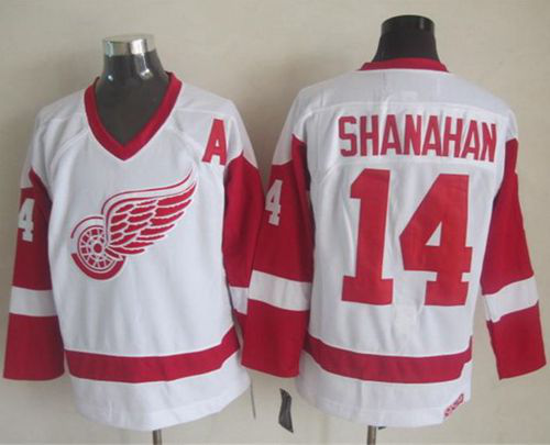 Detroit Red Wings #14 Brendan Shanahan White CCM Throwback Stitched NHL Jersey