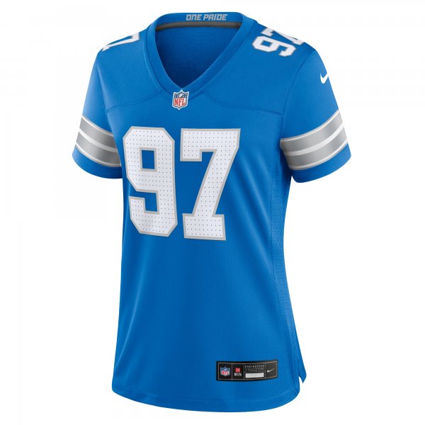 Women's Detroit Lions Aidan Hutchinson Nike Blue Game Jersey