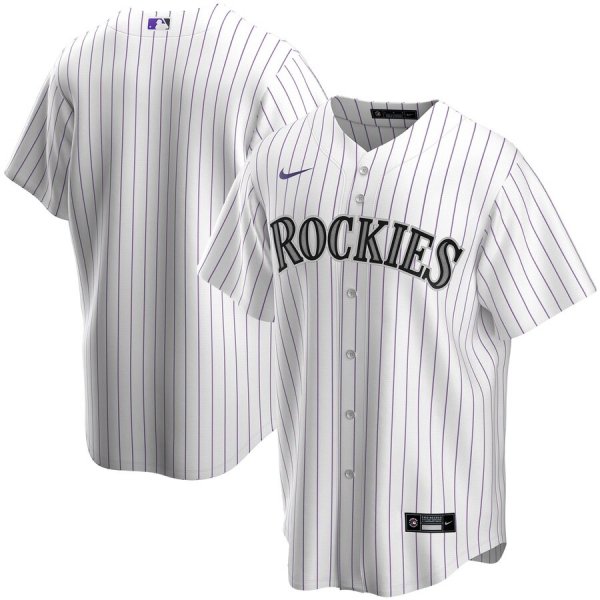 Men's Nike Colorado Rockies Blank White Home 2020 MLB Jersey