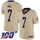 Men's New Orleans Saints #7 Taysom Hill Gold Stitched NFL Limited Inverted Legend 100th Season Jersey