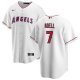 Men's Los Angeles Angels #7 Adell Jo Nike White Home Replica Jersey