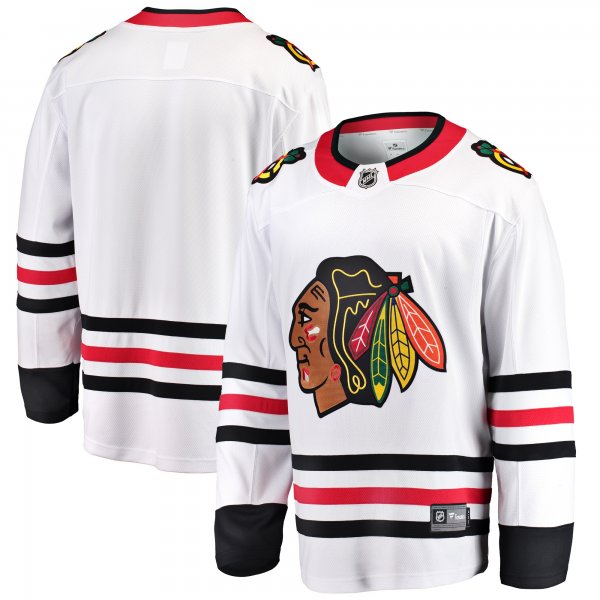 Men's Chicago Blackhawks Fanatics White Breakaway Away Jersey