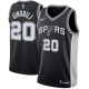 Men's Nike San Antonio Spurs #20 Manu Ginobili Black Stitched Swingman NBA Jersey