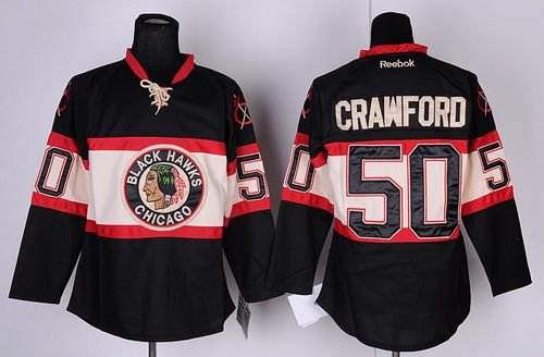 Chicago Blackhawks #50 Corey Crawford Black New Third Stitched NHL Jersey