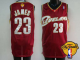 Men's Cleveland Cavaliers #23 LeBron James Red The Finals Patch Stitched NBA Jersey