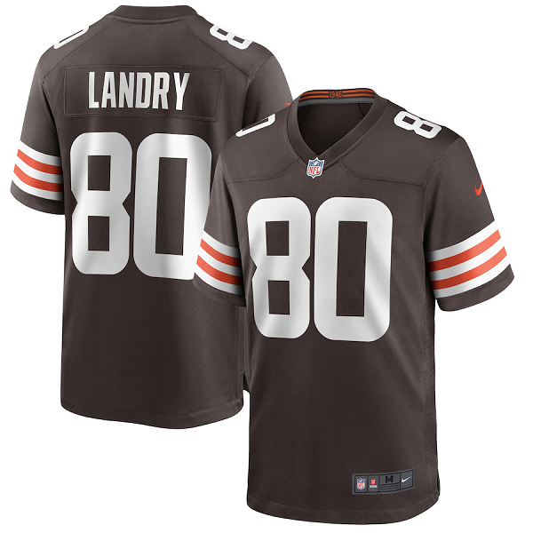 Men's Cleveland #80 Browns Jarvis Landry Nike Brown Game Player Jersey