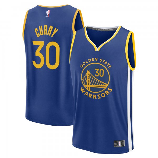 Youth Golden State Warriors Stephen Curry Fanatics Royal Fast Break Replica Player Jersey - Icon Edition