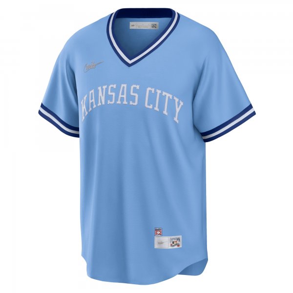 Men's Kansas City Royals George Brett Nike Light Blue Road Cooperstown Collection Player Jersey