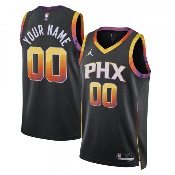 Unisex Phoenix Suns Jordan Brand Black 2022/23 Swingman Custom Jersey - Statement Edition