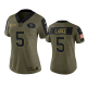 Women's San Francisco 49ers Trey Lance Olive 2021 Salute To Service Limited NFL Jersey