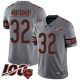 Chicago Bears #32 David Montgomery Silver Men's Stitched NFL Limited Inverted Legend 100th Season Jersey