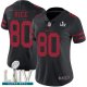 San Francisco 49ers #80 Jerry Rice Black Alternate Super Bowl LIV Bound Women's Stitched NFL Vapor Untouchable Limited Jersey