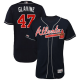 Men's Atlanta Braves #47 Tom Glavine Navy Blue Flexbase Collection Stitched MLB Jersey