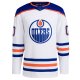 Men's Edmonton Oilers  adidas White Away  Primegreen Custom Jersey