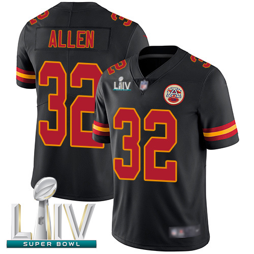 Kansas City Chiefs #32 Marcus Allen Black Super Bowl LIV Bound Men's Stitched NFL Limited Rush Jersey