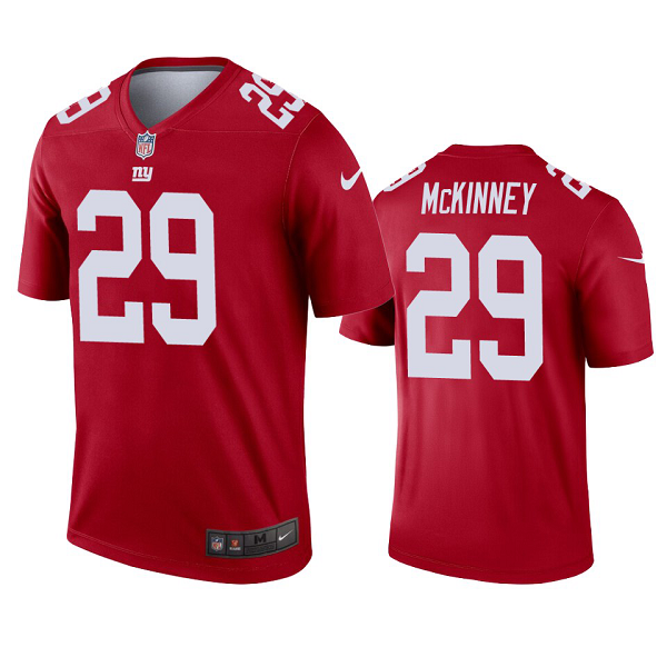 New York Giants #29 Xavier McKinney Red Inverted Legend Men's Jersey