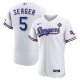 Men's #5 Corey Seager Texas Rangers Nike 2023 World Series Player White Jersey