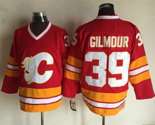 Calgary Flames #39 Doug Gilmour Red CCM Throwback Stitched NHL Jersey