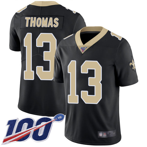 New Orleans Saints #13 Michael Thomas Black Team Color Youth Stitched NFL 100th Season Vapor Limited Jersey