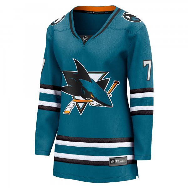 Women's San Jose Sharks Nico Sturm Fanatics Teal Home Breakaway Player Jersey