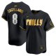 Men's Philadelphia Phillies #8 Nick Castellanos 2024 Black Gold City Connect Philly Limited All Stitched Jersey