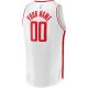 Men's Houston Rockets Fanatics White Fast Break Custom Replica Jersey - Association Edition