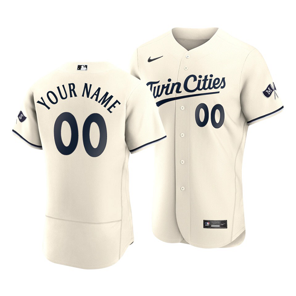 Men's Minnesota Twins Custom 2023 Flexbase Cream Jersey