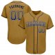 Custom Old Gold Navy-White Authentic Drift Fashion Baseball Jersey