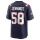 Men's New England Patriots Anfernee Jennings Nike Navy Team Game Jersey