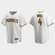 Men's San Diego Padres #4 Blake Snell White Brown Home MLB Jersey