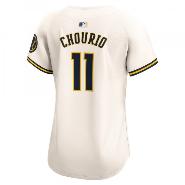 Women's Milwaukee Brewers Jackson Chourio Nike Cream Home Limited Player Jersey