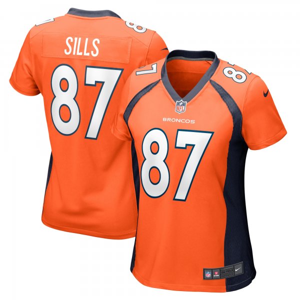 Women's Denver Broncos David Sills Nike  Orange Team Game Jersey