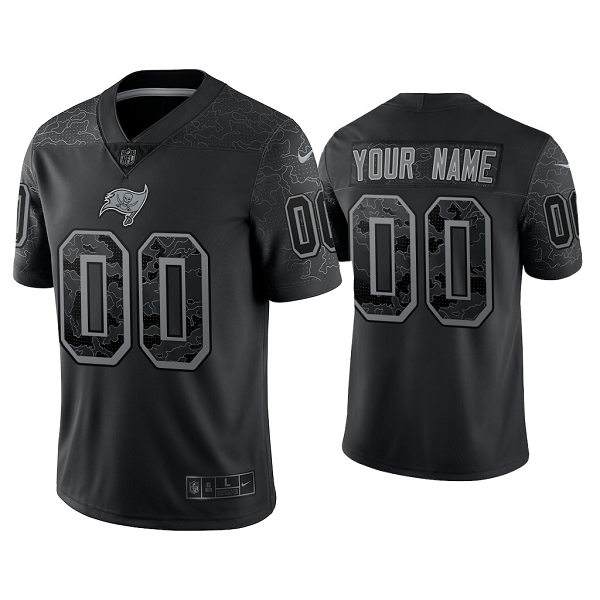 Men's Nike NFL Tampa Bay Buccaneers Custom Reflective Limited Black Jersey